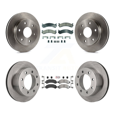 Front Ceramic Rear Semi-Metallic Pad Brake Rotor Kit For GMC Savana 2500 With 7300 Lb GVW K8A-107352