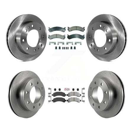 Front Ceramic Rear Semi-Metallic Pad & Disc Brake Rotor Kit For GMC Savana 2500 Chevrolet K8A-107358
