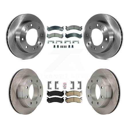 Front Rear Ceramic Pad Brake Rotors Kit For Chevrolet GMC Sierra 2500 HD Silverado Hummer K8A-107359