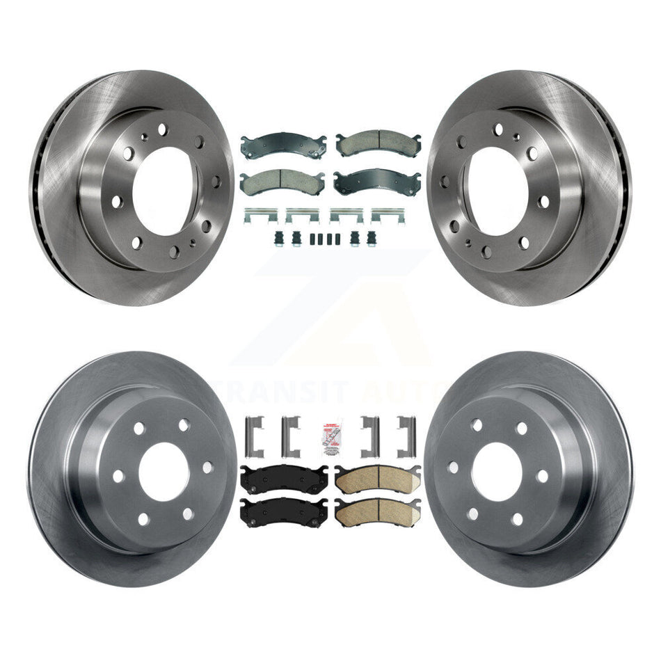 Front Rear Ceramic Pad Brake Rotors Kit For 2003 Chevrolet Silverado 2500 HD Suburban GMC K8A-107361