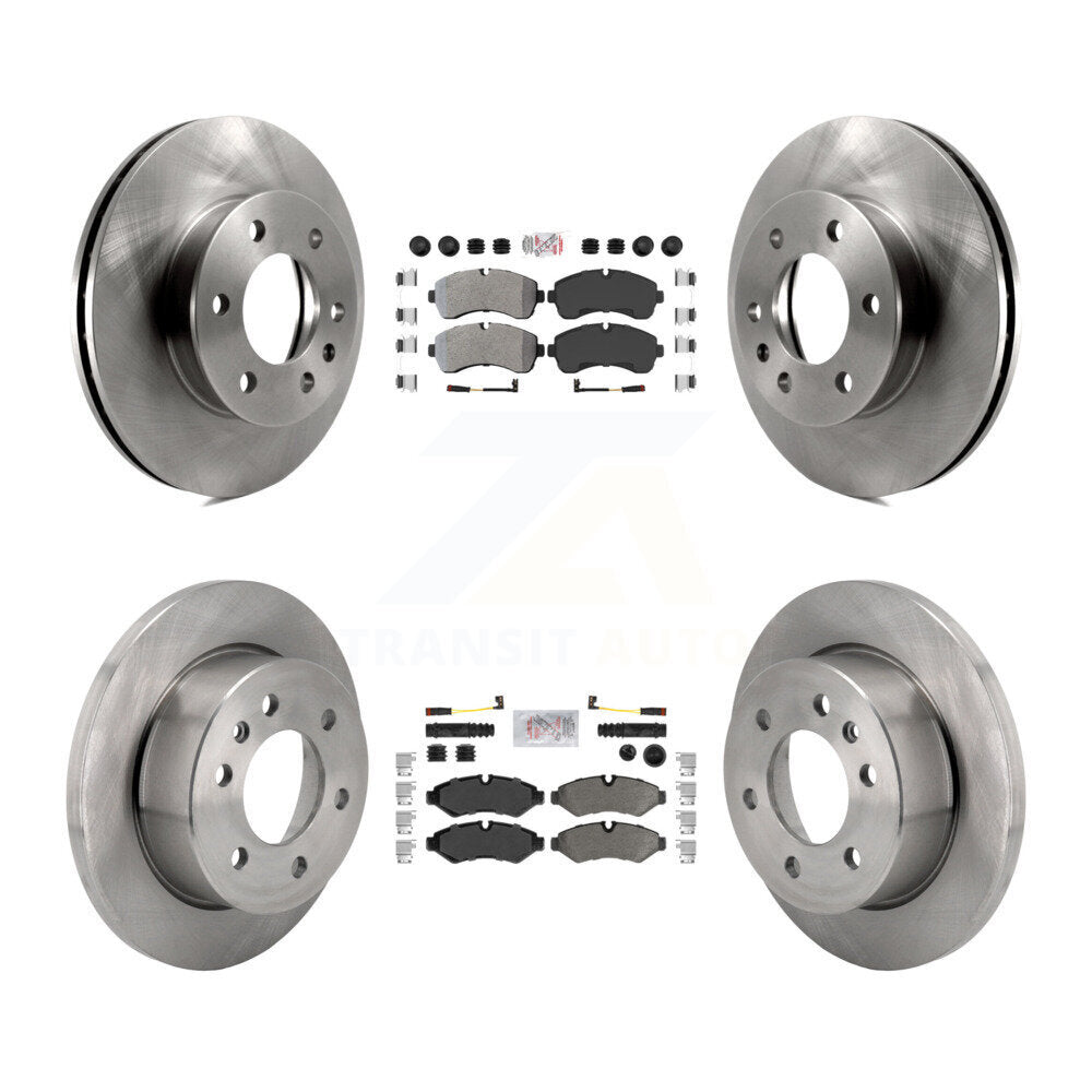 Front Rear Semi-Metallic Pad & Brake Rotors Kit For Mercedes-Benz Sprinter 2500 3500 1500 K8A-107372