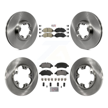 Front Rear Semi-Metallic Pad Brake Rotor Kit For Ford Transit-250 Transit-150 Transit-350 K8A-107375