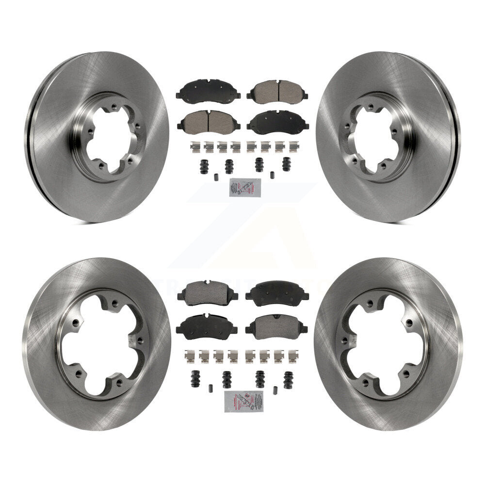 Front Rear Semi-Metallic Pad Brake Rotor Kit For Ford Transit-250 Transit-150 Transit-350 K8A-107376