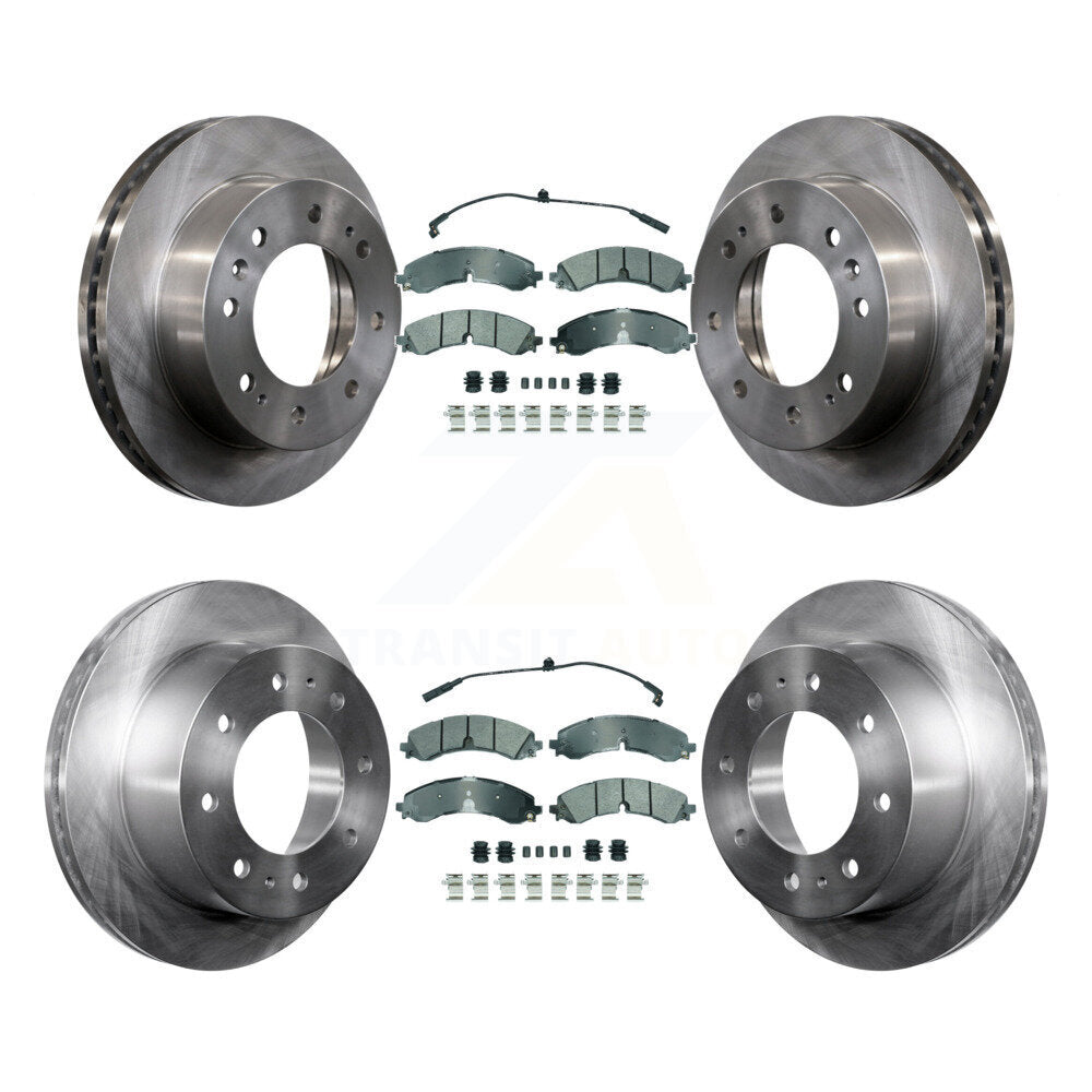 Front Rear Semi-Metallic Pad & Brake Rotor Kit For GMC Chevrolet Sierra 2500 HD Silverado K8A-107386