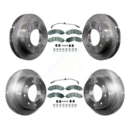 Front Rear Semi-Metallic Pad & Brake Rotor Kit For GMC Chevrolet Sierra 2500 HD Silverado K8A-107386