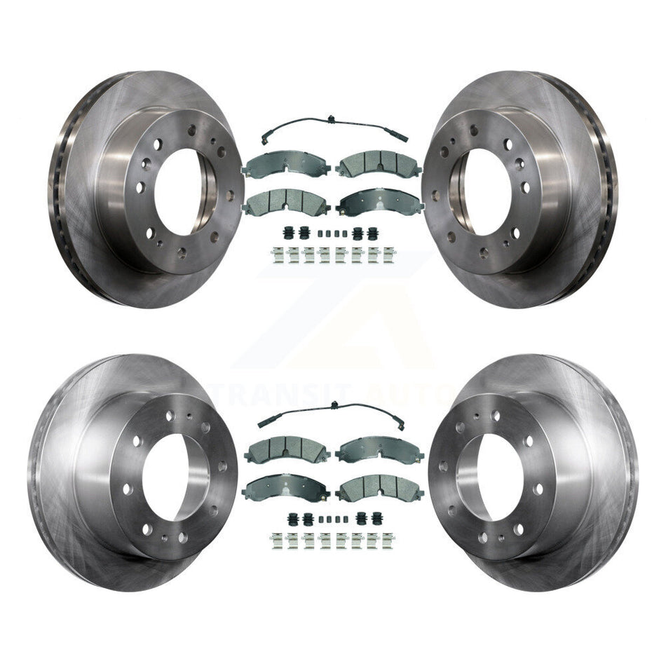 Front Rear Semi-Metallic Pad & Brake Rotor Kit For GMC Chevrolet Sierra 2500 HD Silverado K8A-107386