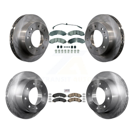 Front Semi-Metallic Rear Ceramic Pad And Brake Rotor Kit For GMC Chevrolet Sierra 2500 HD K8A-107387