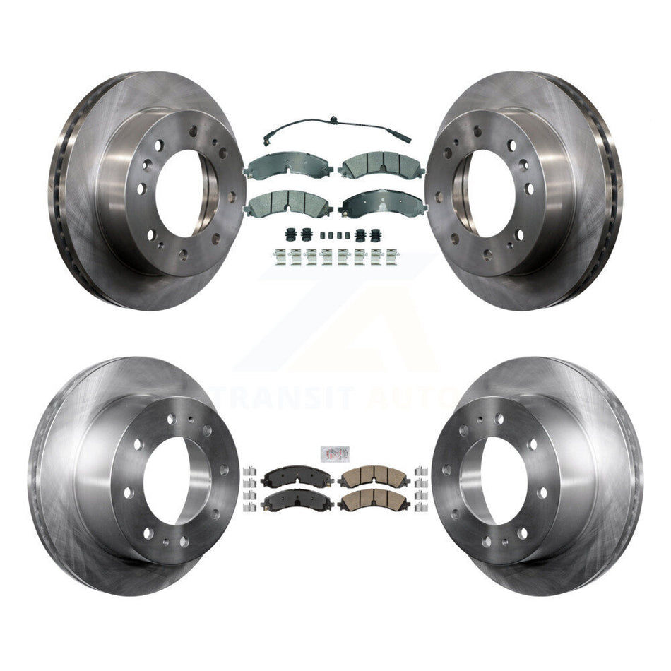 Front Semi-Metallic Rear Ceramic Pad And Brake Rotor Kit For GMC Chevrolet Sierra 2500 HD K8A-107387