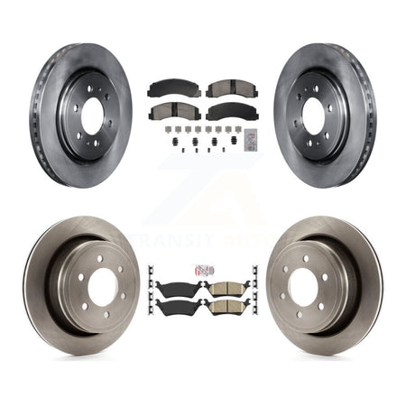 Front Rear Ceramic Pad Brake Rotor Kit For 2018-2020 Ford F-150 With Manual Parking K8A-107403