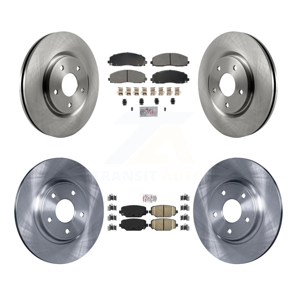 Front Semi-Metallic Rear Ceramic Pad Brake Rotor Kit For Dodge Grand Caravan Journey Town K8A-107414