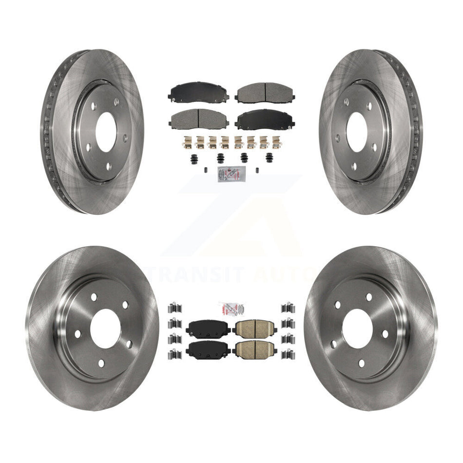Front Semi-Metallic Rear Ceramic Pads And Disc Brake Rotors Kit For Dodge Grand Caravan K8A-107419