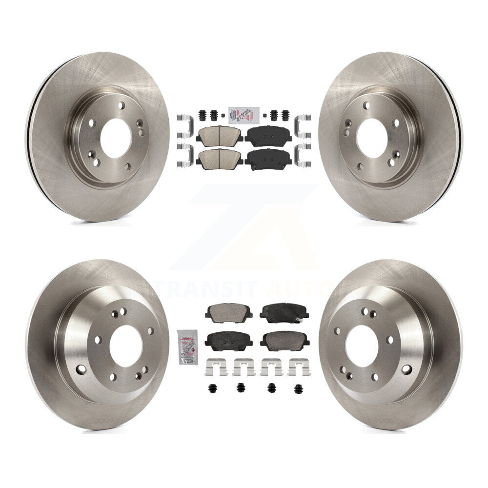 Front Rear Ceramic Pads And Disc Brake Rotors Kit For Hyundai Santa Fe Kia Sorento K8A-107426