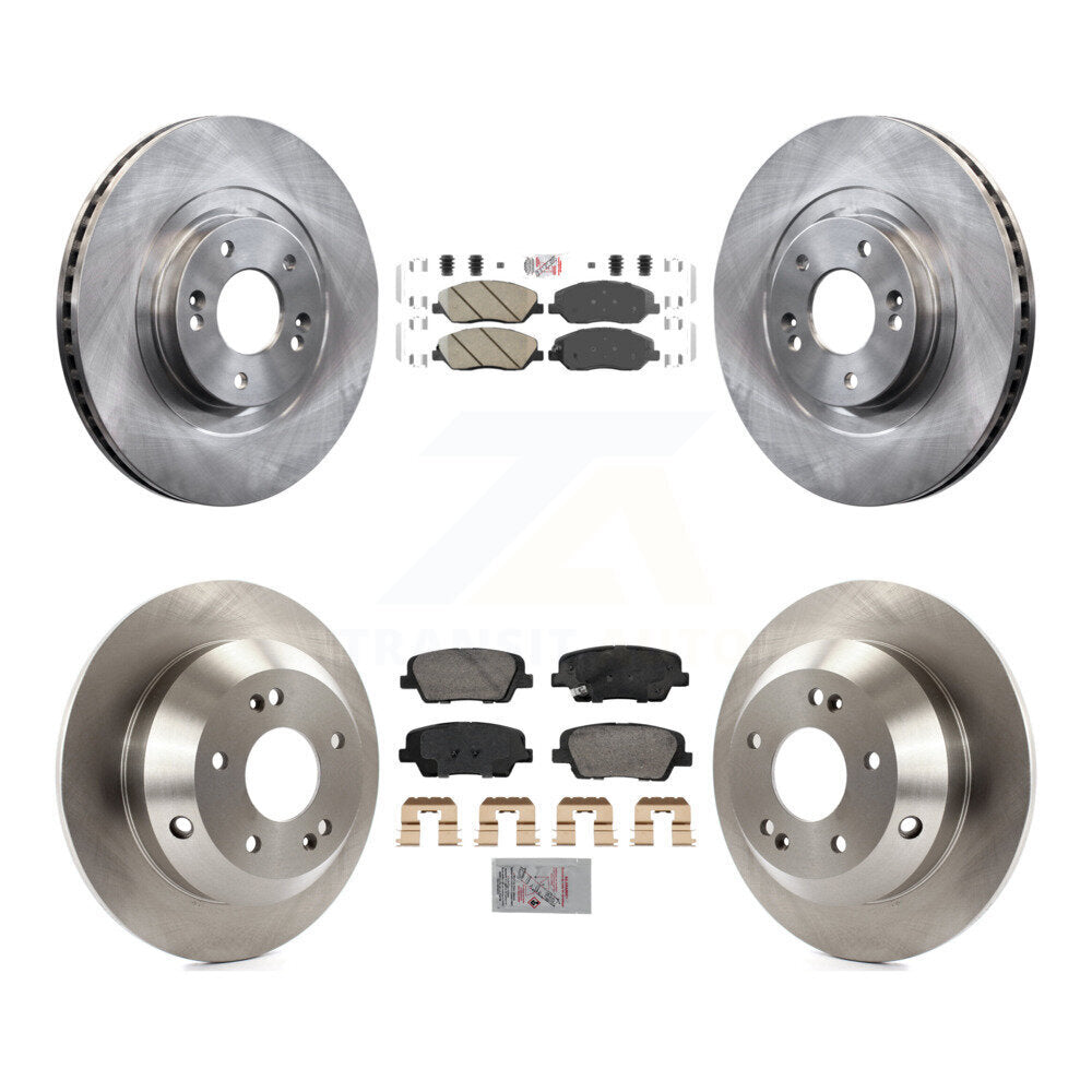 Front Rear Ceramic Pads And Disc Brake Rotors Kit For 2013-2016 Hyundai Santa Fe XL 3.3L K8A-107429