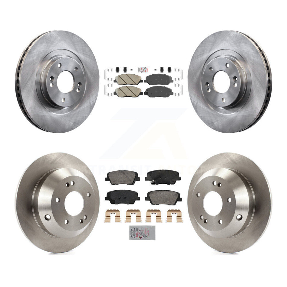 Front Rear Ceramic Pads And Disc Brake Rotors Kit For 2013-2016 Hyundai Santa Fe XL 3.3L K8A-107429