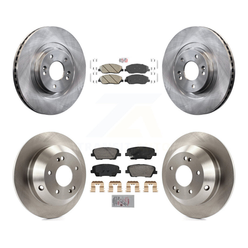 Front Rear Ceramic Pads And Disc Brake Rotors Kit For 2013-2016 Hyundai Santa Fe XL 3.3L K8A-107431