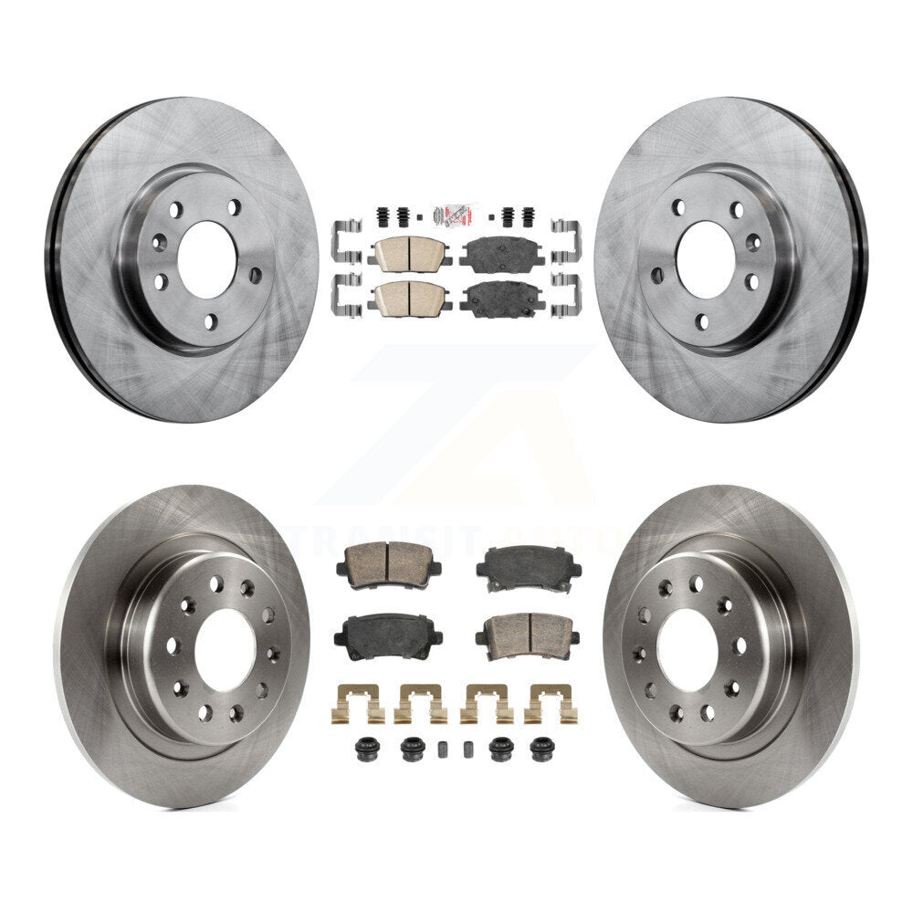 Front Rear Ceramic Pad And Disc Brake Rotor Kit For 2016 Chevrolet Malibu Carryover Model K8A-107436