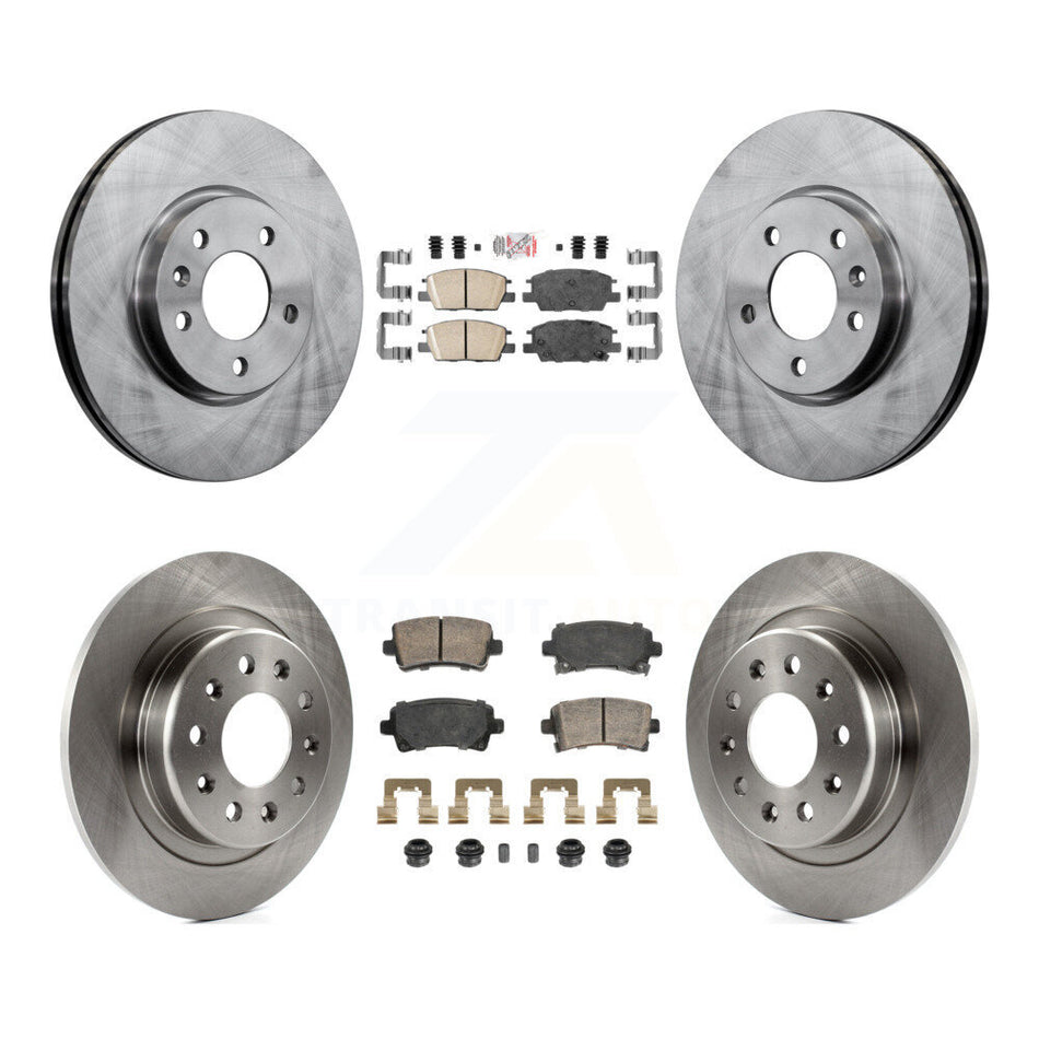 Front Rear Ceramic Pad And Disc Brake Rotor Kit For 2016 Chevrolet Malibu Carryover Model K8A-107436