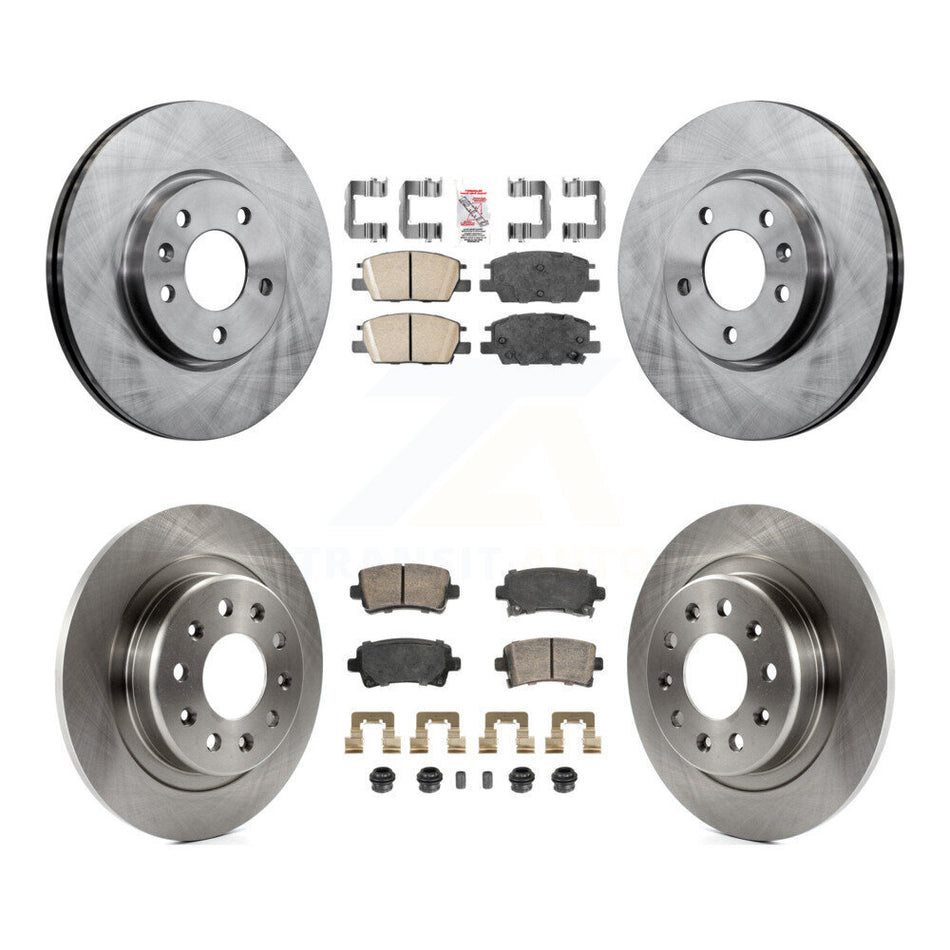 Front Rear Ceramic Pad And Disc Brake Rotor Kit For 2016 Chevrolet Malibu Carryover Model K8A-107437