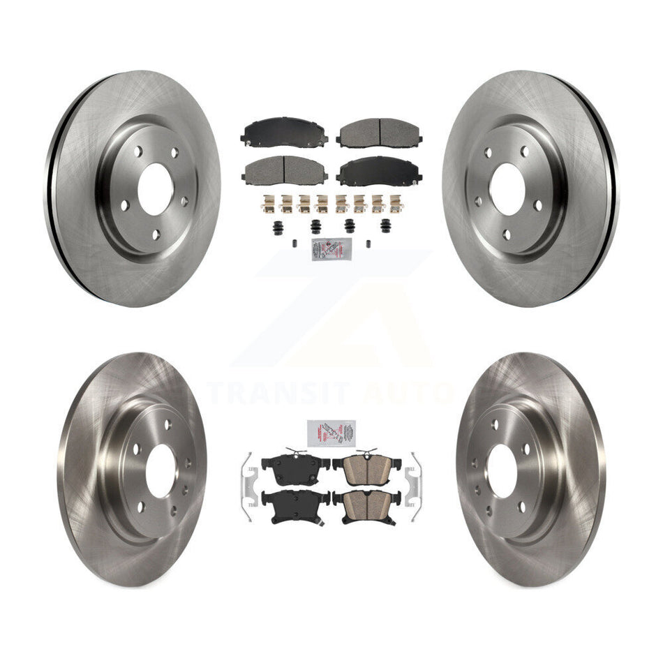 Front Semi-Metallic Rear Ceramic Pad Brake Rotors Kit For Chrysler Pacifica Grand Caravan K8A-107438