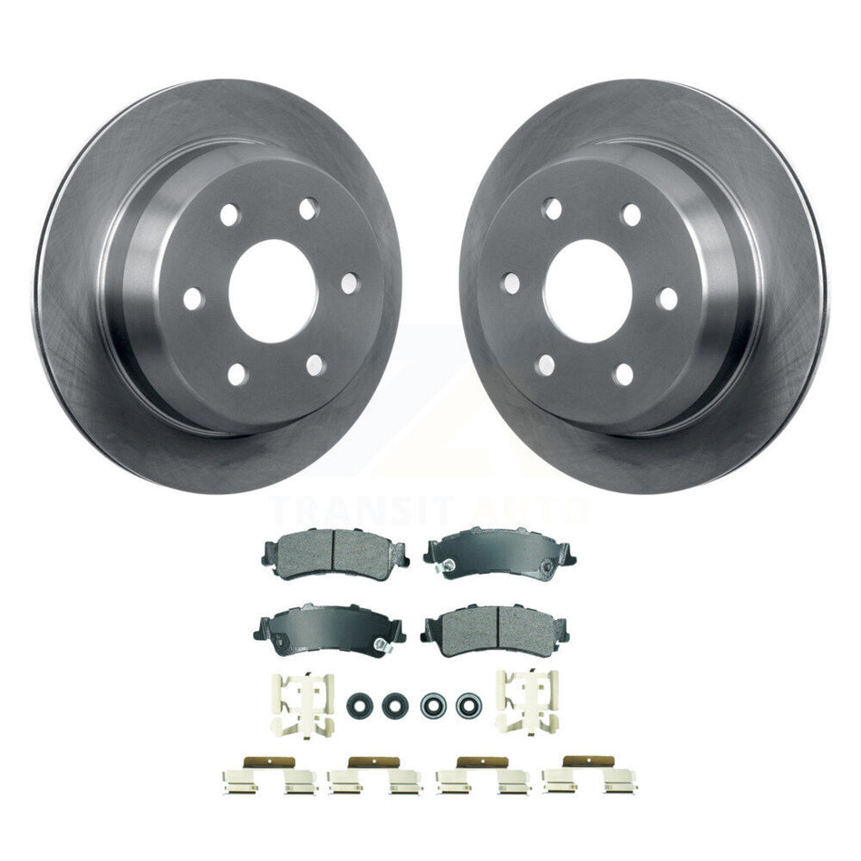 Rear Brake Rotor Semi-Metallic Pad Kit For Chevrolet GMC Silverado 1500 Sierra Classic XL K8A-107449