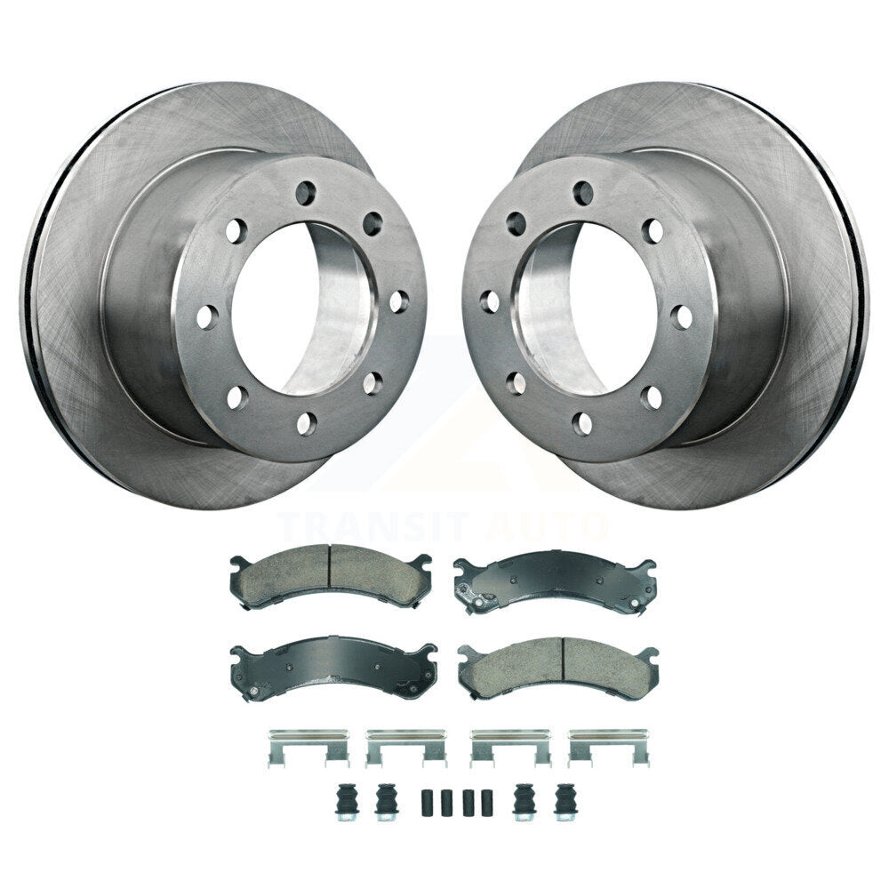 Rear Disc Brake Rotors Ceramic Pad Kit For Chevrolet GMC Silverado 3500 Sierra HD Classic K8A-107455