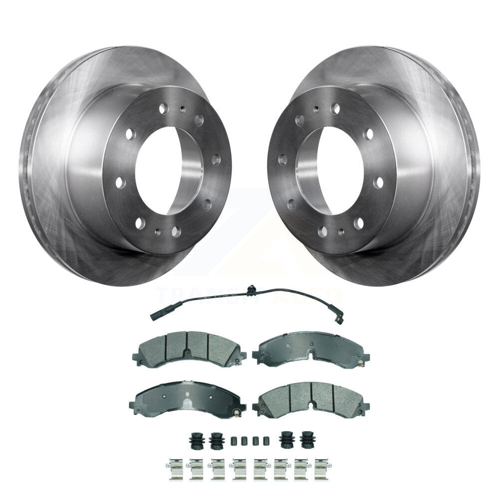 Rear Brake Rotors & Semi-Metallic Pad Kit For GMC Chevrolet Sierra 2500 HD Silverado 3500 K8A-107456