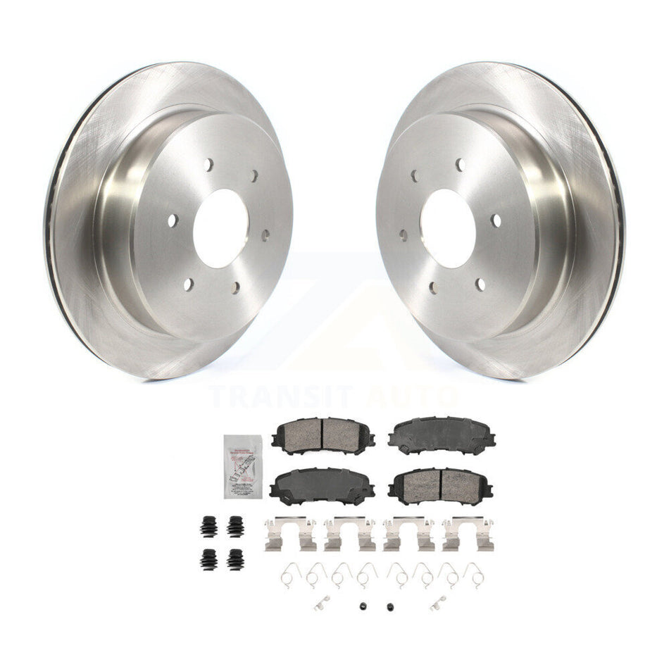 Rear Disc Brake Rotors And Ceramic Pads Kit For 2017-2023 Nissan TITAN K8A-107457
