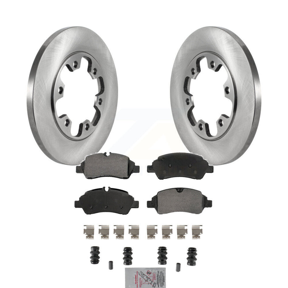 Rear Brake Rotors & Semi-Metallic Pad Kit For 15-19 Ford Transit-350 HD With 6 Lug Wheels K8A-107465