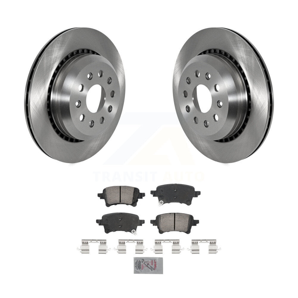Rear Disc Brake Rotors And Ceramic Pads Kit For Jeep Wrangler Gladiator K8A-107472