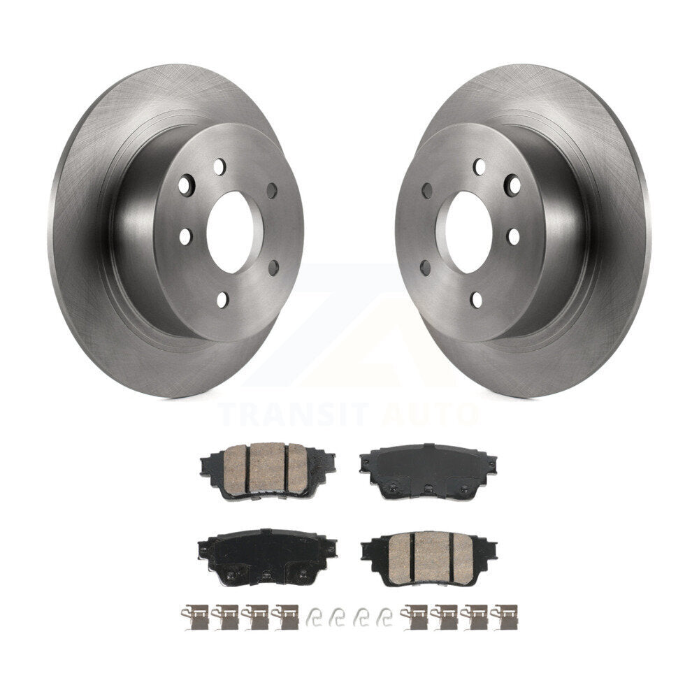 Rear Brake Rotors & Ceramic Pad Kit For 19-20 Nissan Altima AWD With Manual Parking K8A-107474