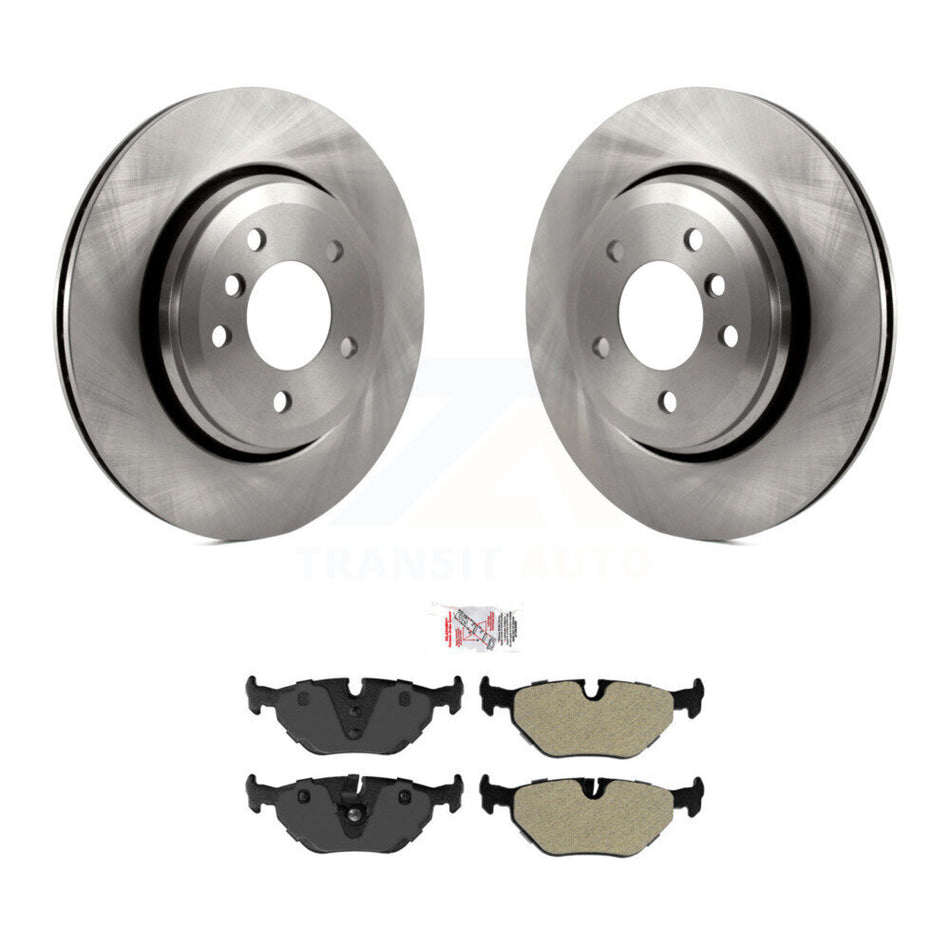 Rear Brake Rotors Semi-Metallic Pad Kit For 01-05 BMW 320i With 320mm Diameter Rotor K8A-107479