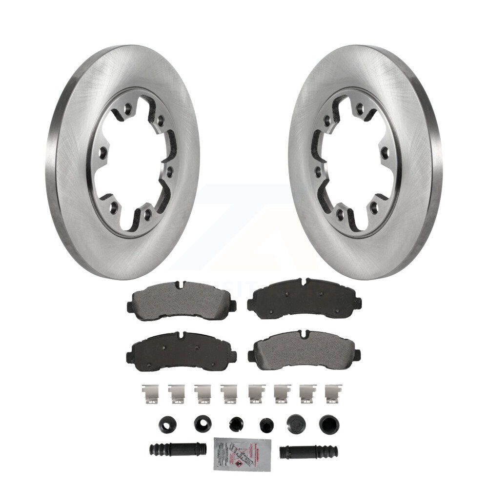 Rear Disc Brake Rotor Semi-Metallic Pad Kit For Ford Transit-350 HD With 6 Lug Wheels AWD K8A-107486