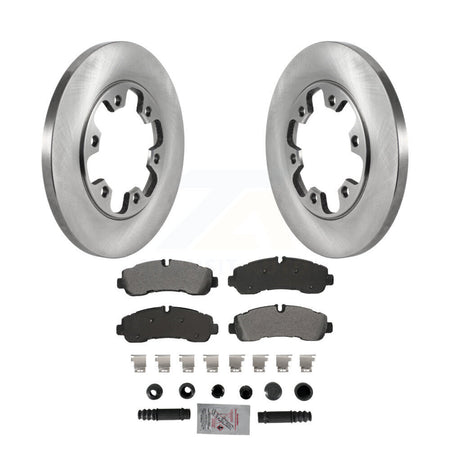 Rear Disc Brake Rotor Semi-Metallic Pad Kit For Ford Transit-350 HD With 6 Lug Wheels AWD K8A-107486