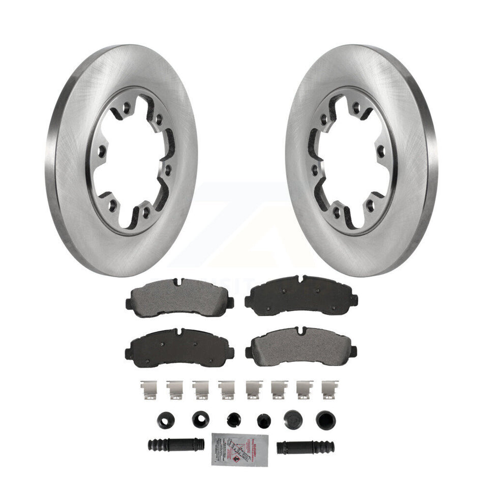 Rear Disc Brake Rotor Semi-Metallic Pad Kit For Ford Transit-350 HD With 6 Lug Wheels AWD K8A-107486