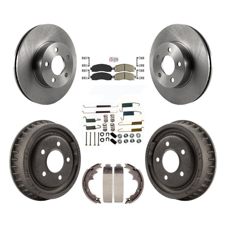 Front Rear Brake Rotor Ceramic Pad & Drum Kit (7Pc) For Mazda B4000 With 9" Diameter K8A-107491