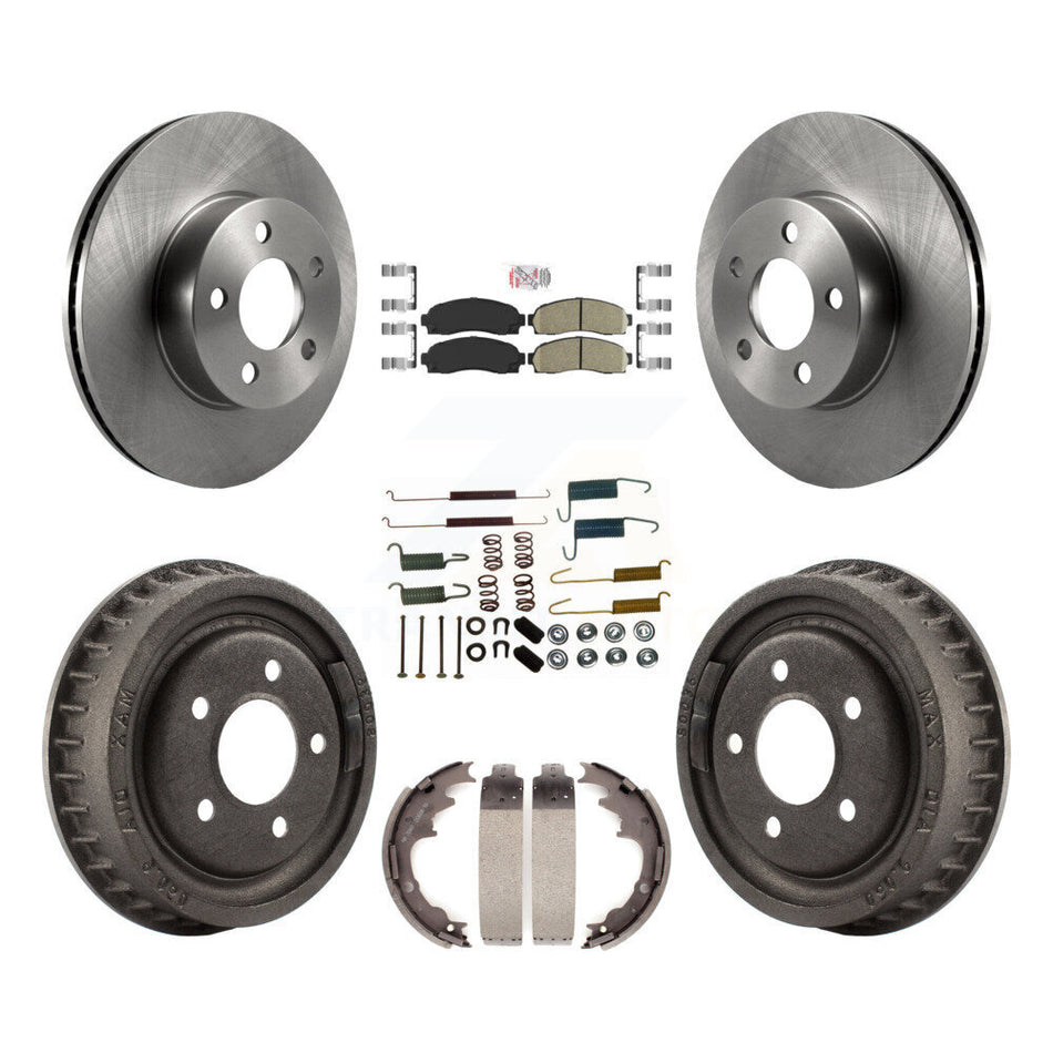 Front Rear Brake Rotor Ceramic Pad & Drum Kit (7Pc) For Mazda B4000 With 9" Diameter K8A-107491