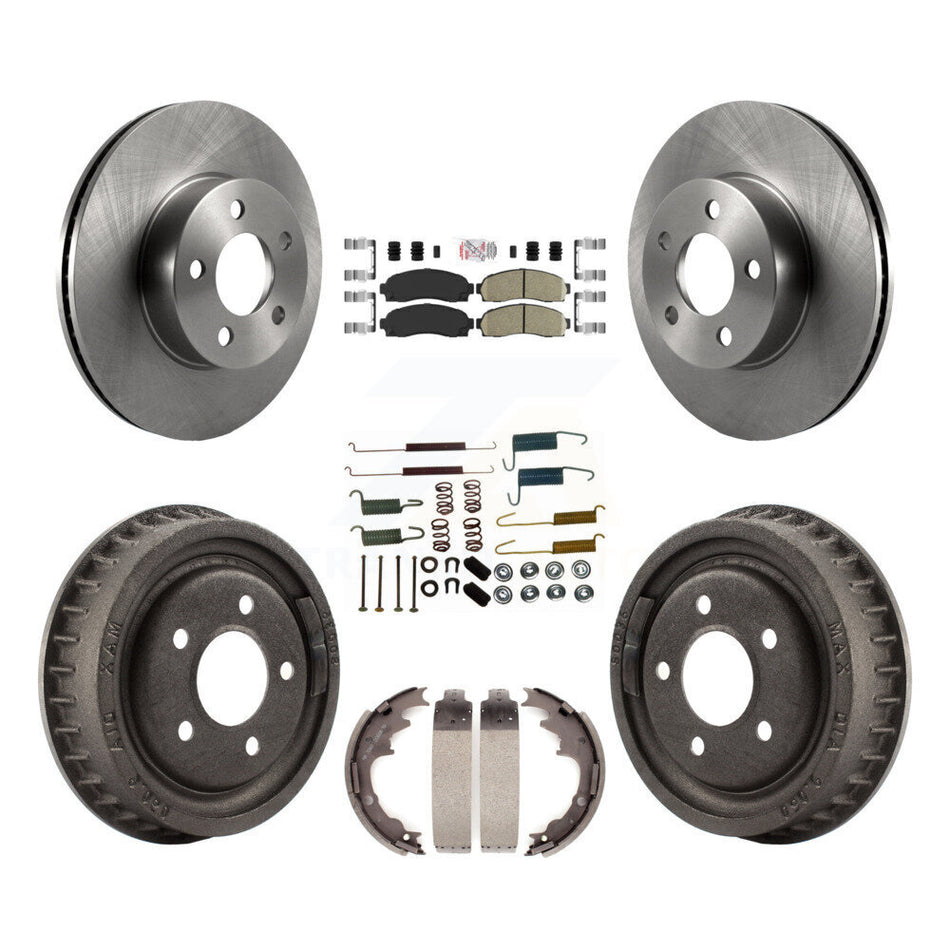 Front Rear Brake Rotor Ceramic Pad & Drum Kit (7Pc) For Mazda B4000 With 9" Diameter K8A-107492