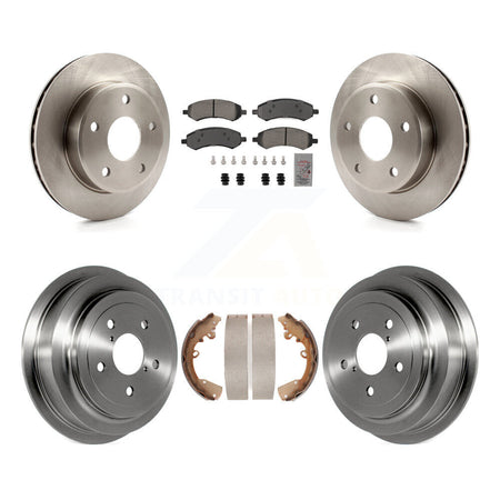 Front Rear Brake Rotors Semi-Metallic Pad Drum Kit For Dakota Dodge Ram Mitsubishi Raider K8A-107496