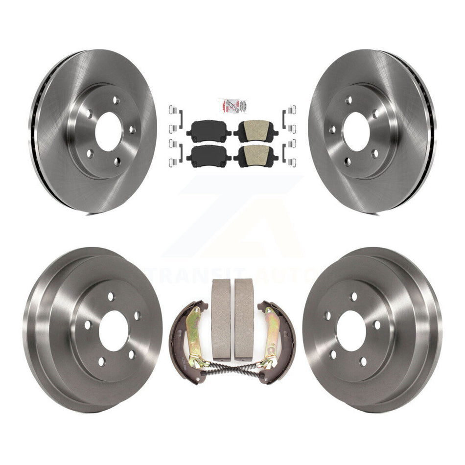 Front Rear Brake Rotors Ceramic Pad Drum Kit For 09 Chevrolet HHR LT Panel/LS Panel/LT/LS K8A-107531