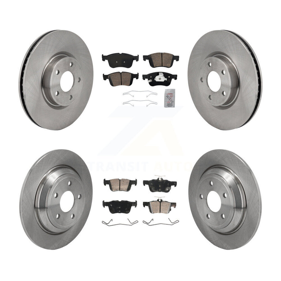 Front Rear Ceramic Pad Disc Brake Rotors Kit For Ford Escape Bronco Sport Lincoln Corsair K8A-107532