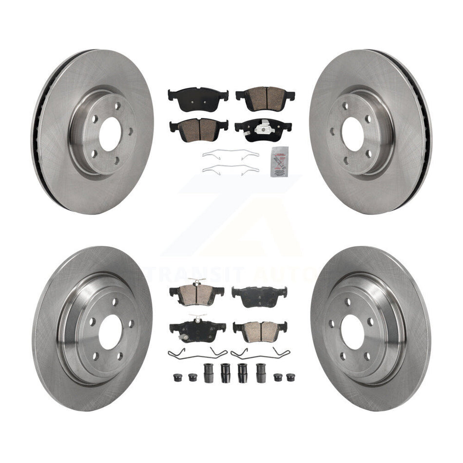 Front Rear Ceramic Pad Disc Brake Rotors Kit For Ford Escape Bronco Sport Lincoln Corsair K8A-107533