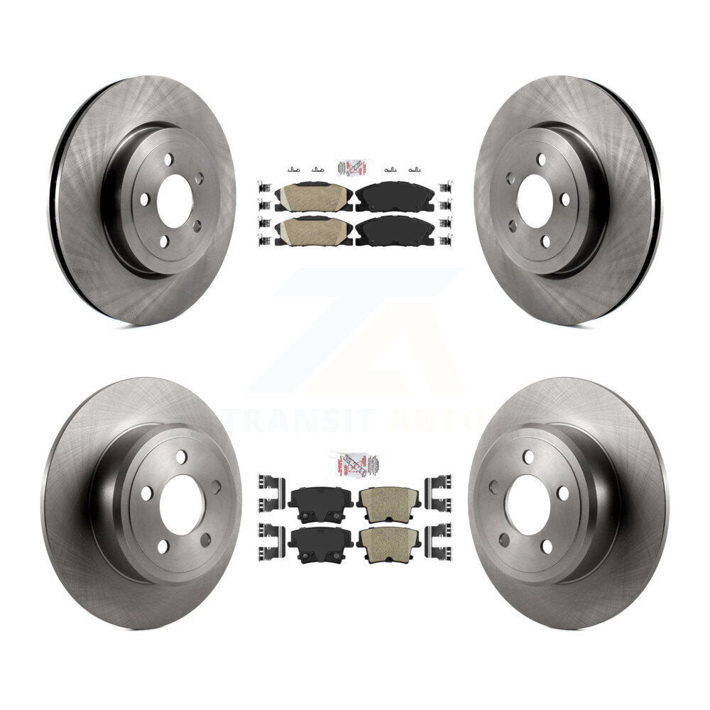 Front Rear Ceramic Pad Brake Rotors Kit For Dodge Charger With 345mm Diameter Rotor K8A-107534