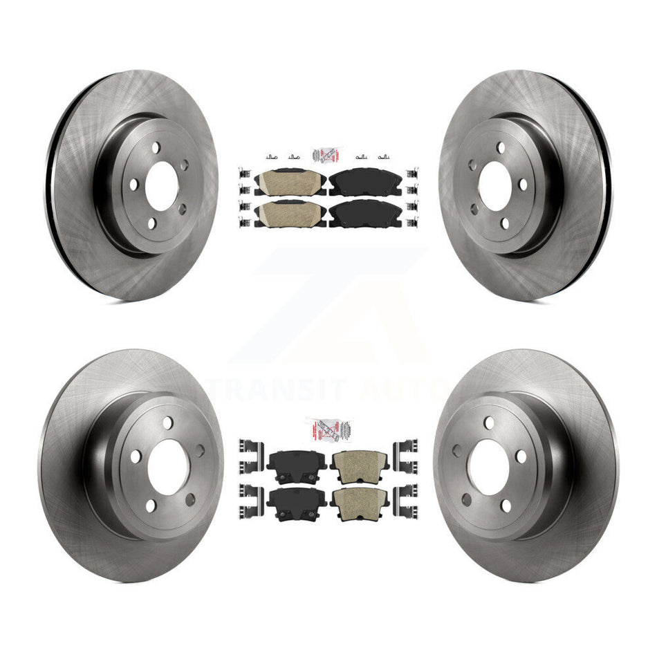 Front Rear Ceramic Pad Brake Rotors Kit For Dodge Charger With 345mm Diameter Rotor K8A-107534