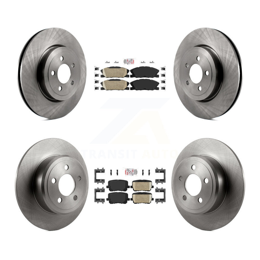 Front Rear Ceramic Pad Brake Rotors Kit For Dodge Charger With 345mm Diameter Rotor K8A-107536