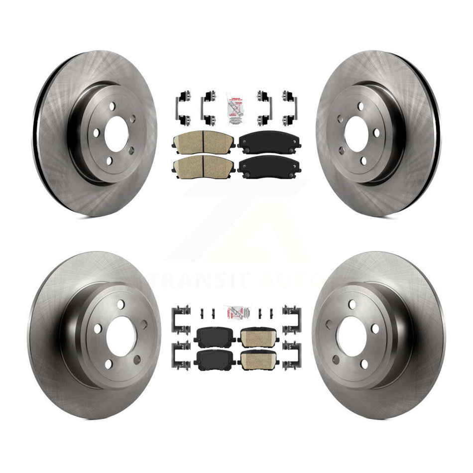 Front Rear Ceramic Pad Brake Rotors Kit For Dodge Charger With 345mm Diameter Rotor K8A-107538