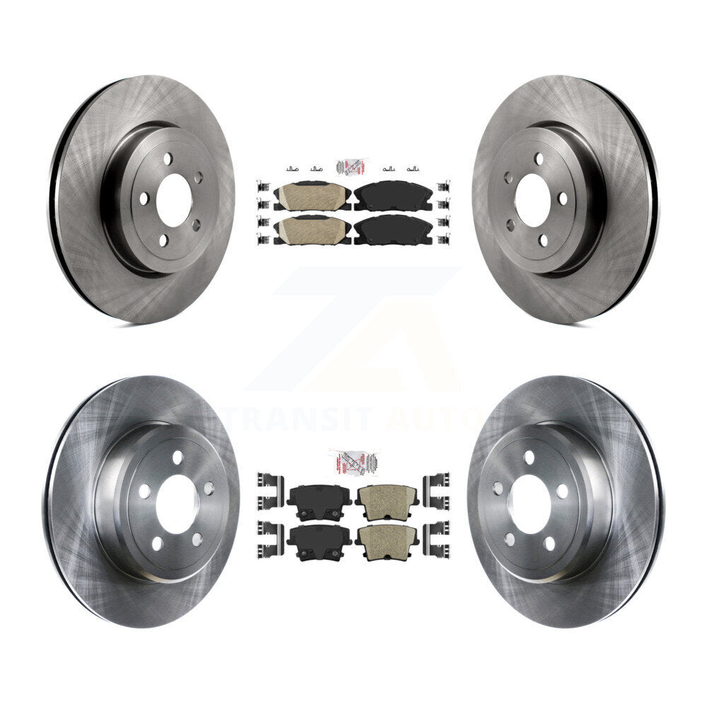 Front Rear Ceramic Pad Brake Rotors Kit For Dodge Charger With 345mm Diameter Rotor K8A-107539