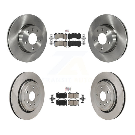 Front Semi-Metallic Rear Ceramic Pads And Disc Brake Rotors Kit For 2017 Cadillac ATS V K8A-107554