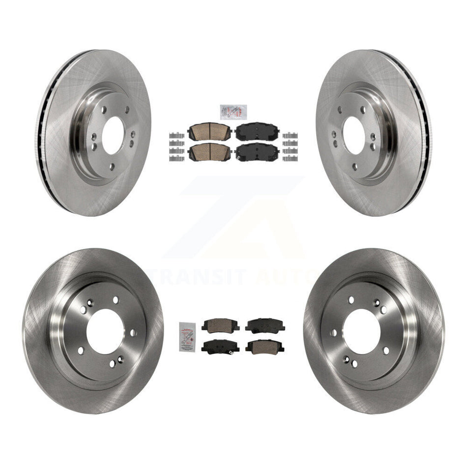 Front Rear Ceramic Pads And Disc Brake Rotors Kit For Hyundai Sonata Kia Niro EV K5 K8A-107556