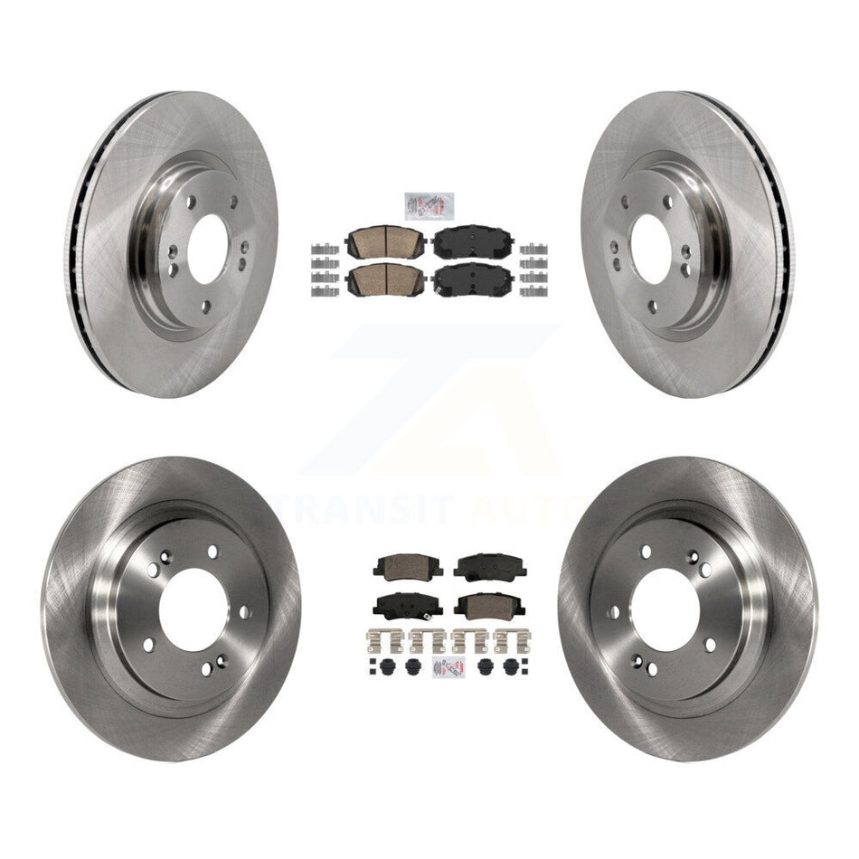 Front Rear Ceramic Pads And Disc Brake Rotors Kit For Hyundai Sonata Kia Niro EV K5 K8A-107556