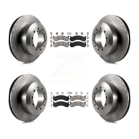 Front Rear Semi-Metallic Pads And Disc Brake Rotors Kit For Ford F-53 Motorhome Chassis K8A-107557